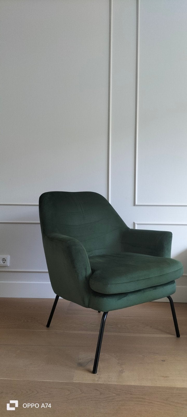 Groene fauteuil, Huis en Inrichting, Fauteuils, Ophalen, Zo goed als nieuw, 75 tot 100 cm, 50 tot 75 cm