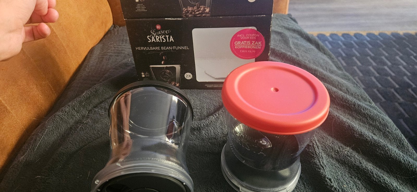 Saeco Sarista Hervulbare Bean-Funnel (2 stuks), Ophalen of Verzenden, Zo goed als nieuw, Koffiemachine, Koffiebonen