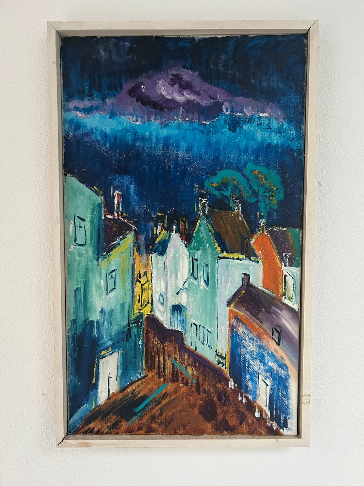 Schilderij van Thorn, het witte stadje, omstreeks 1970, Ophalen of Verzenden