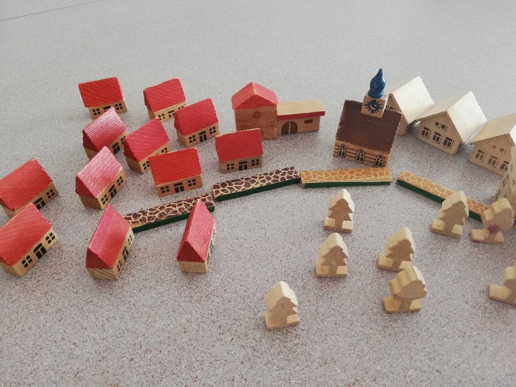Vintage Ertsgebergte / Erzgebirge huisjes, Ophalen of Verzenden, Gebruikt