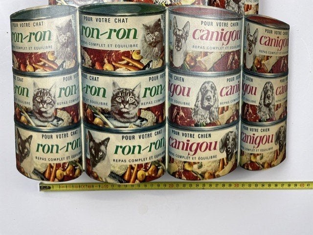 reklame display voor honden en kattenvoer jaren 1960, Ophalen of Verzenden, Gebruikt, Reclamebord