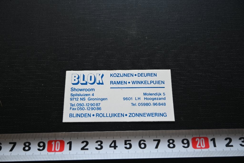 sticker groningen hoogezand BLOK kozijnen deuren winkelpuien, Ophalen of Verzenden, Zo goed als nieuw