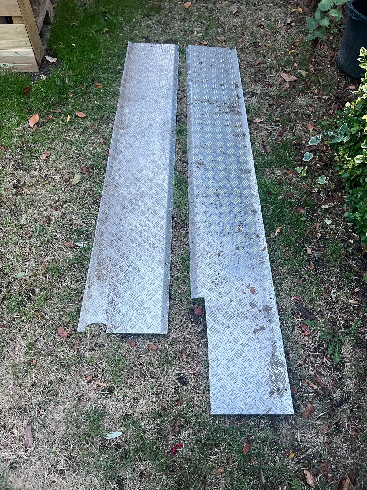 Aluminium traanplaat 2 stuks, Ophalen of Verzenden, Gebruikt