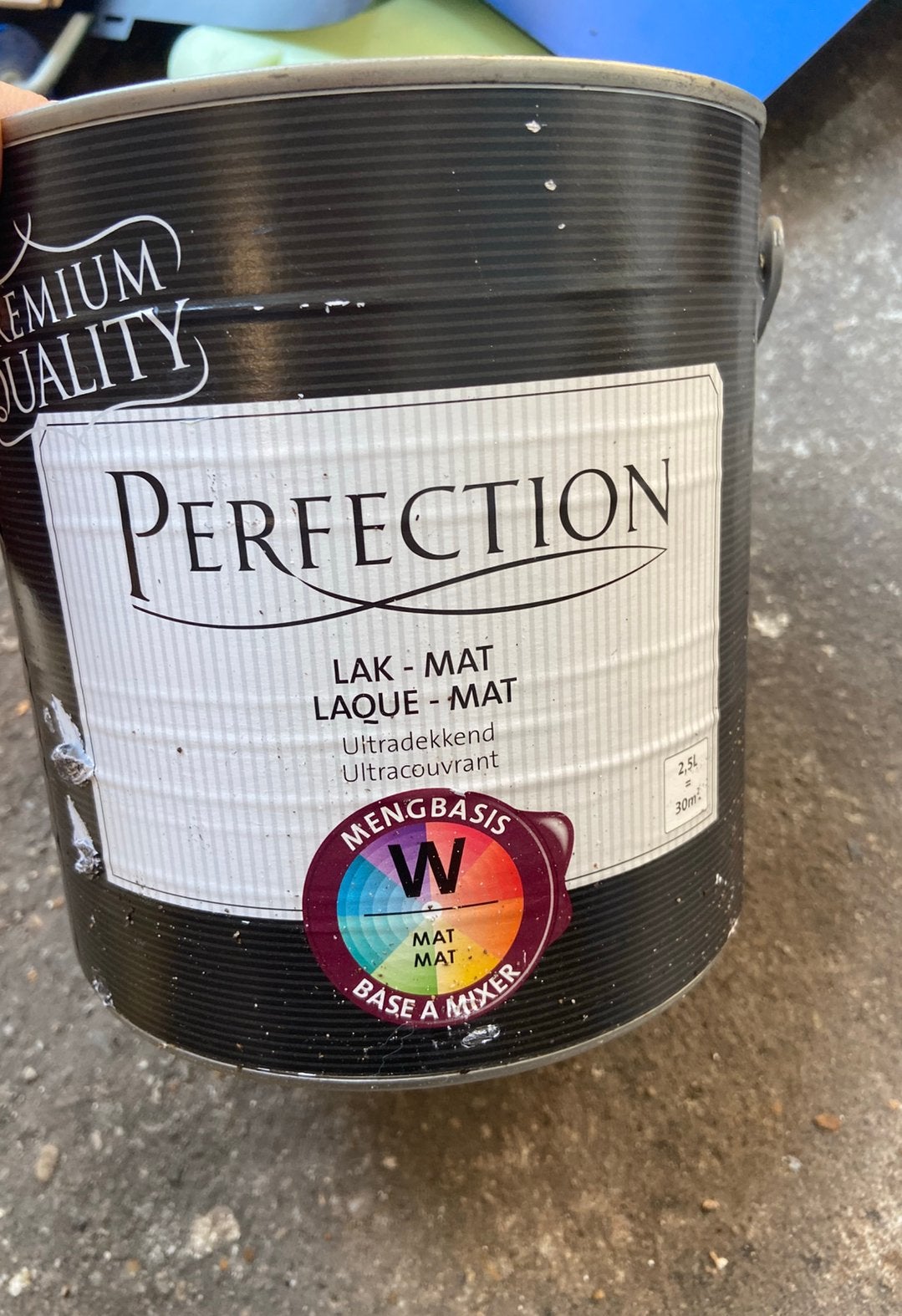 Perfection lak 2,5L, Ophalen, Zo goed als nieuw, Wit, Lak