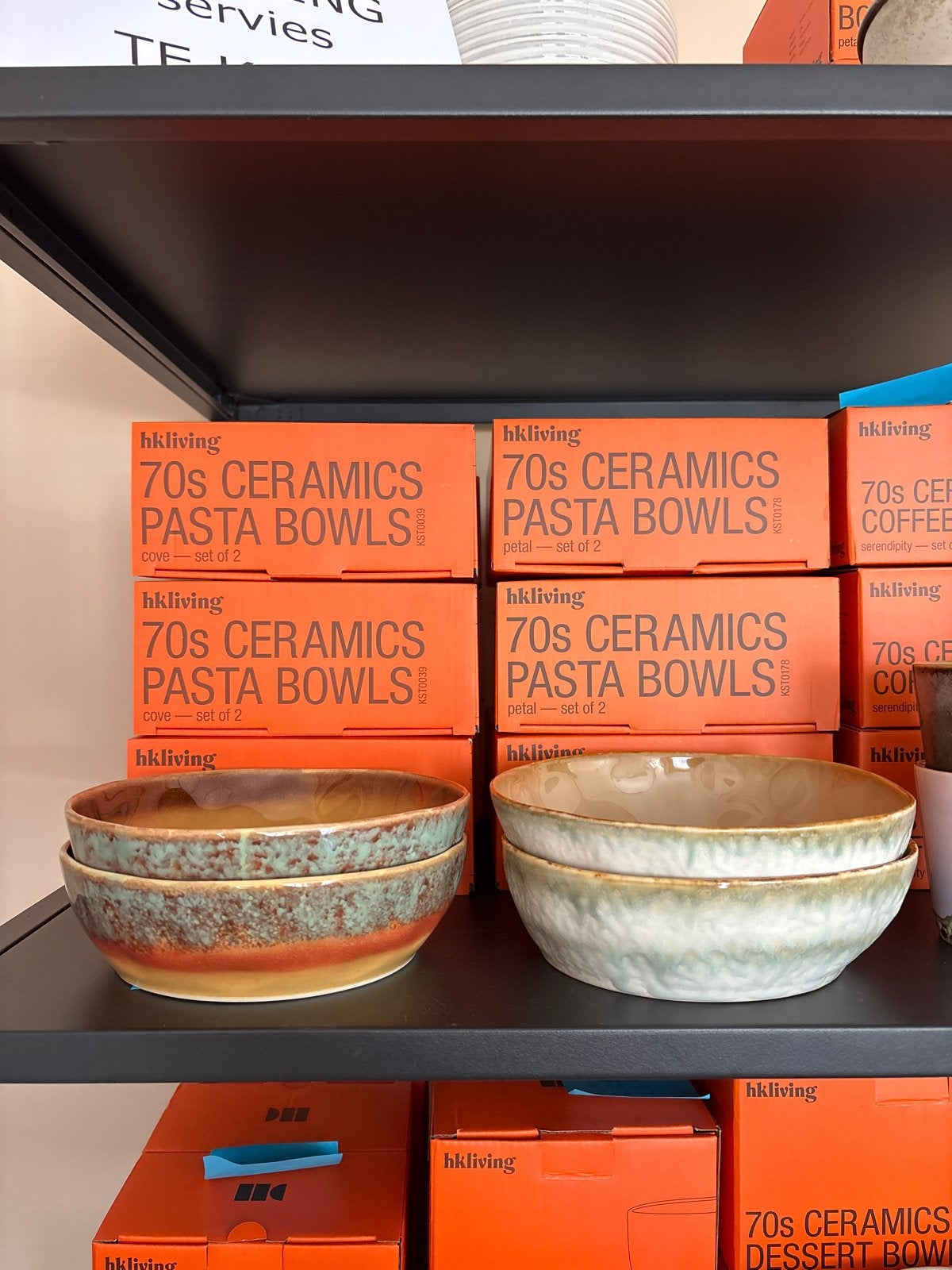 HKliving 70s Ceramics Pasta Bowls - minimaal 20% Korting!, Overige merken, Keramiek, Nieuw, Ophalen of Verzenden