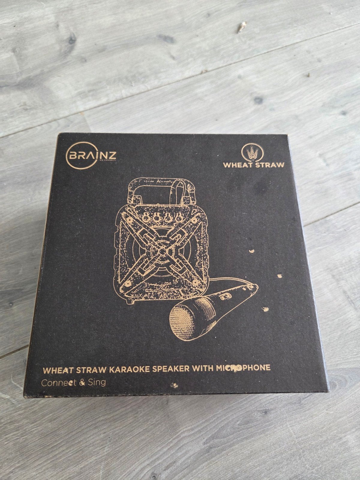 Brainz Wheat Straw Karaoke Speaker met Microfoon, Ophalen of Verzenden, Zo goed als nieuw