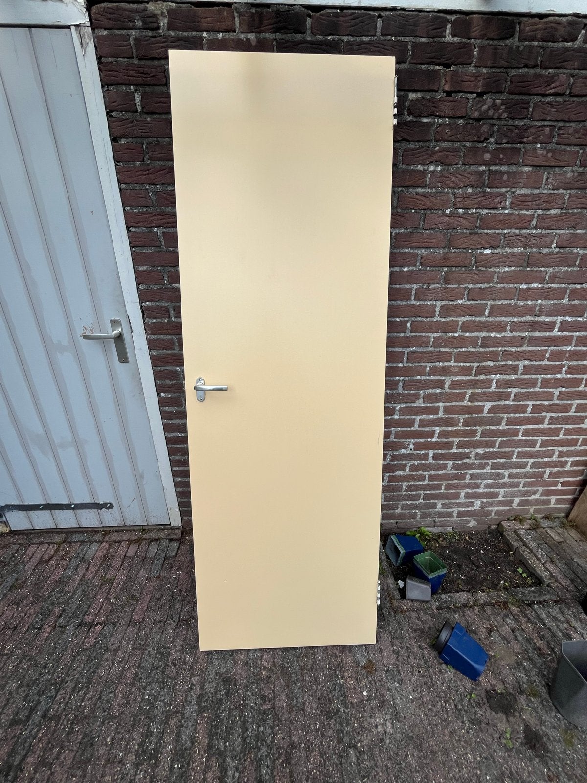 3 Stompe binnendeuren, Doe-het-zelf en Verbouw, Deuren en Horren, Ophalen, Gebruikt, 80 tot 100 cm, Binnendeur