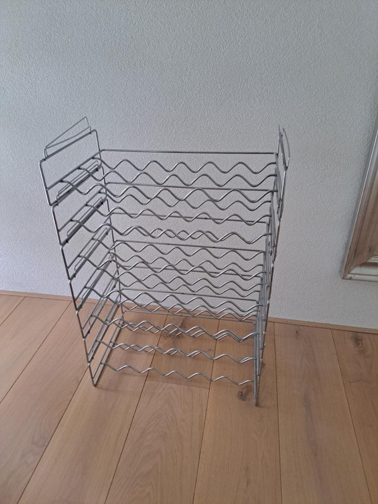 Wijnrek metaal - 42 flessen, Ophalen, Gebruikt, 50 tot 75 cm, 25 flessen of meer