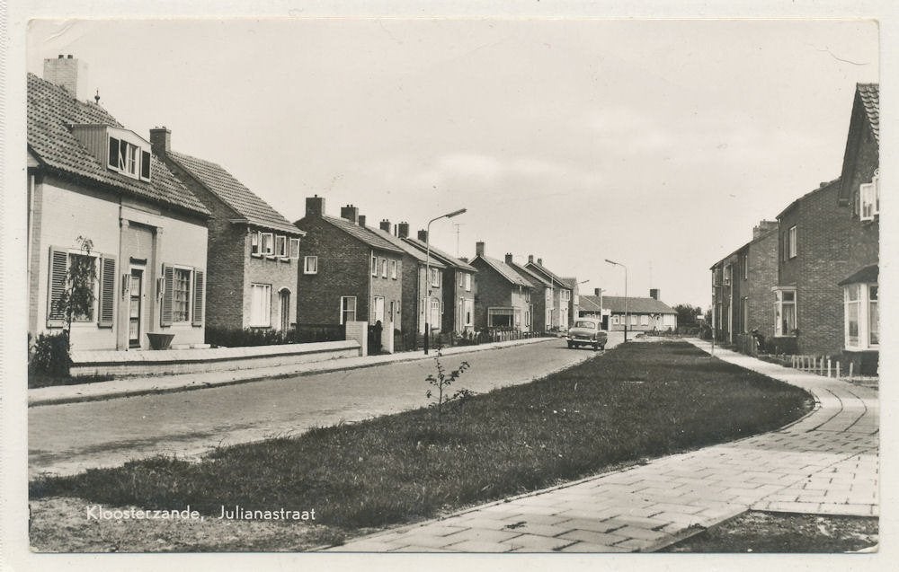 Kloosterzande - Julianastraat  1959, Ophalen of Verzenden, 1940 tot 1960, Ongelopen, Zeeland