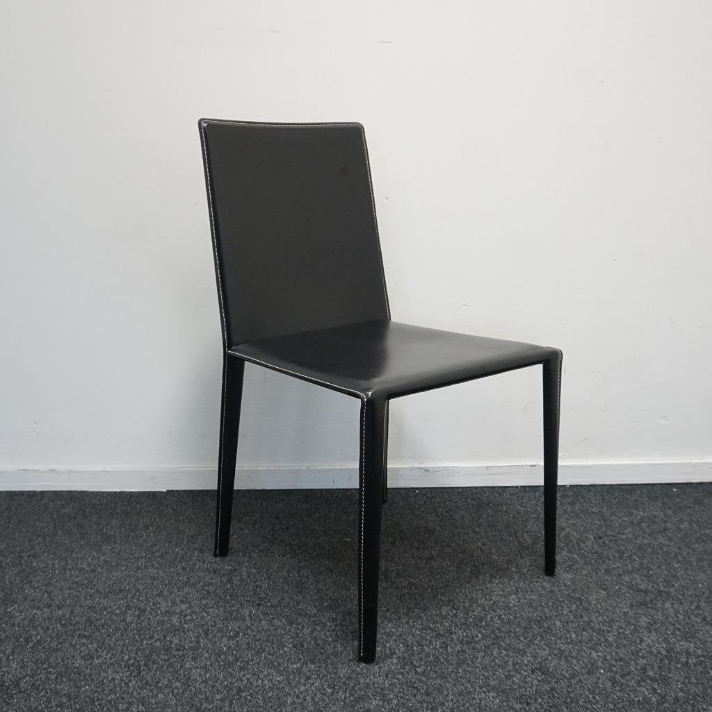 Arper Norma Design eetkamerstoelen | Leren stoelen Zwart, Huis en Inrichting, Gebruikt, -, Zwart, -