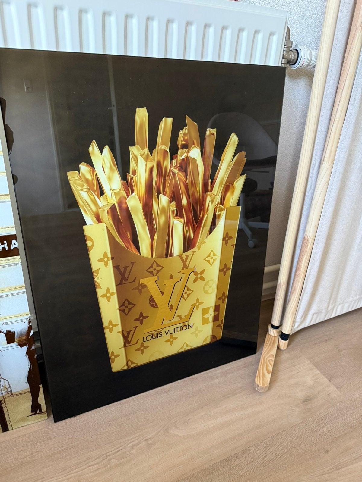 Lv schilderij van glas, Ophalen, Zo goed als nieuw