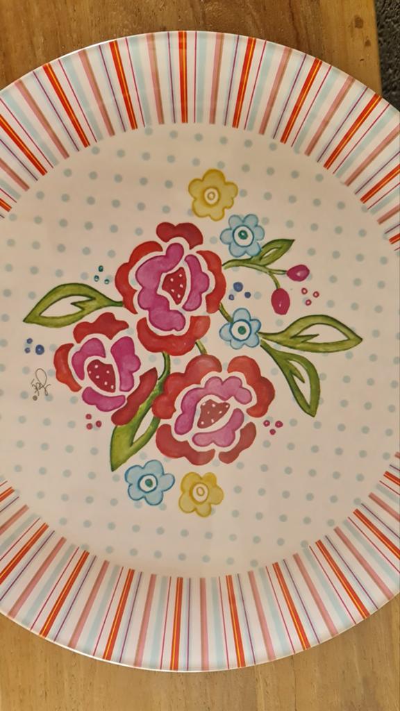 Jet ter Steege "C'est la vie" melamine borden en dienblad, Overige materialen, Overige typen, Ophalen of Verzenden, Zo goed als nieuw