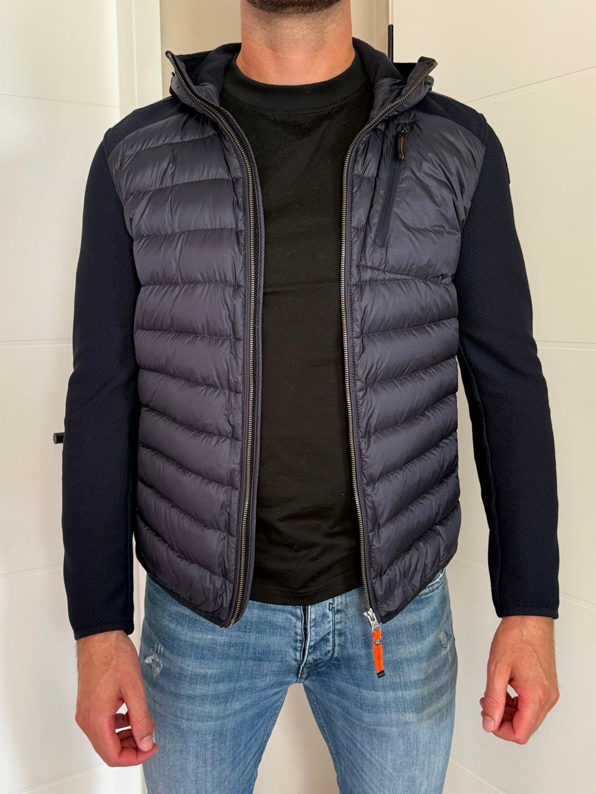 Originele Parajumpers Warm Up Jas, Maat L, Donkerblauw, Ophalen of Verzenden, Gedragen, Maat 52/54 (L), Blauw