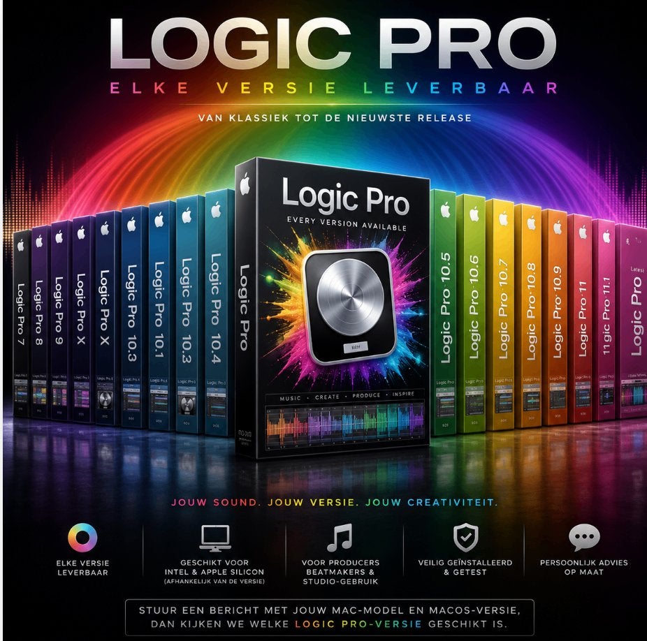 Logic Pro – Elke versie leverbaar voor Mac, Ophalen, Nieuw, MacOS