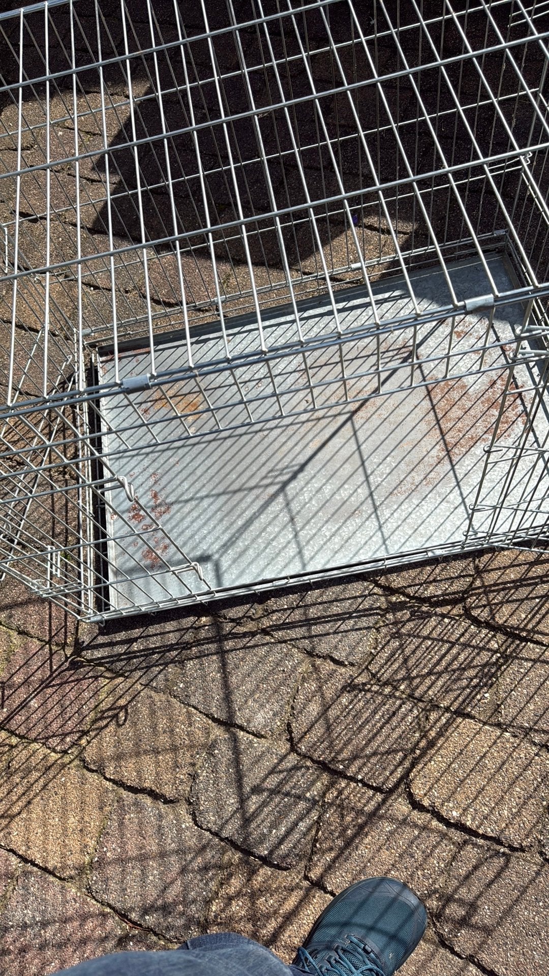 Hondenbench gemakkelijk opvouwen 2 deuren 90x60x h 67 cm, Dieren en Toebehoren, Ophalen, Gebruikt
