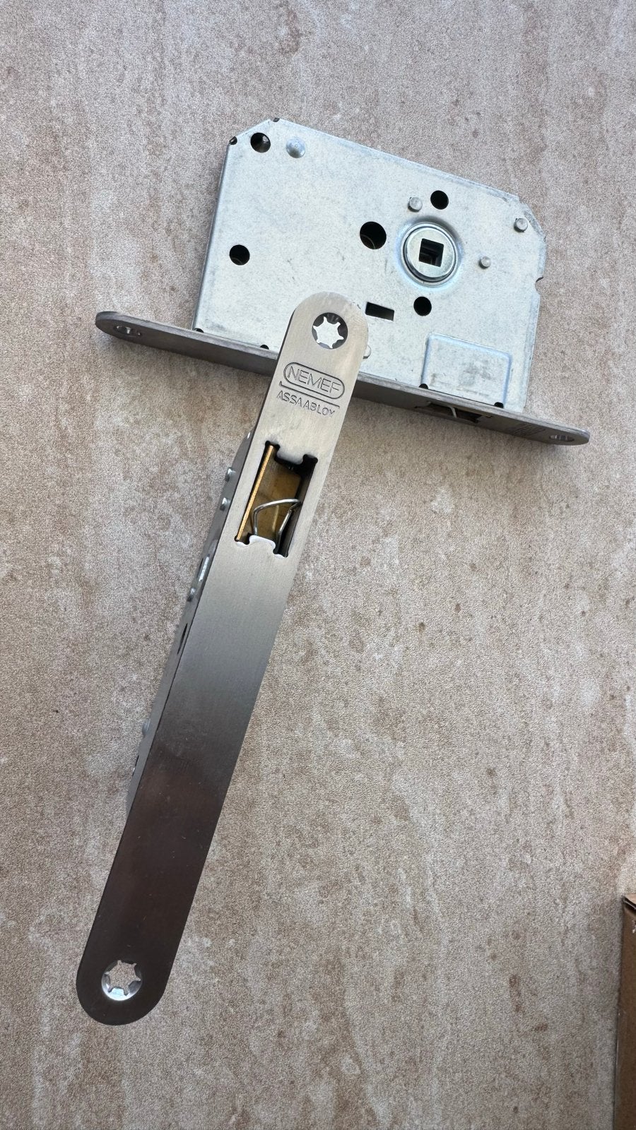 2x NEMEF ASSA ABLOY loopslot, Ophalen, Nieuw, Rvs, Slot