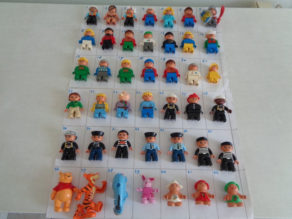 Duplo poppetjes Vader,moeder,opa,oma,politie,boef,brandweer., Ophalen of Verzenden, Zo goed als nieuw, Duplo