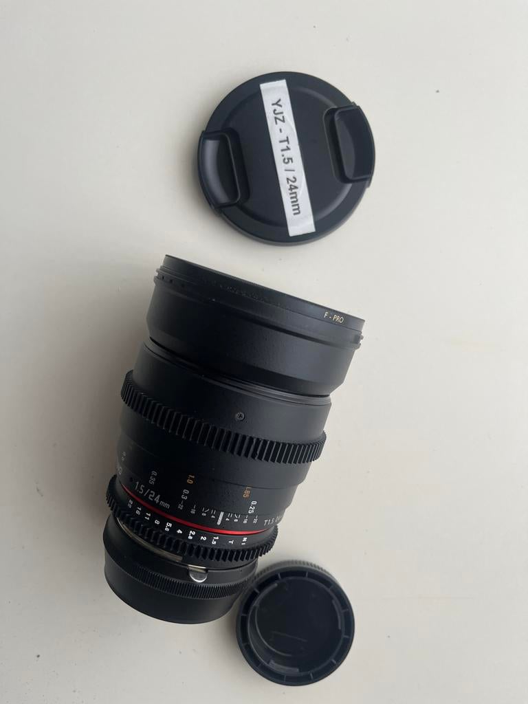 Samyang 24mm T1.5 VDSLR MK2 Cine-objectief, Ophalen of Verzenden, Zo goed als nieuw, Groothoeklens