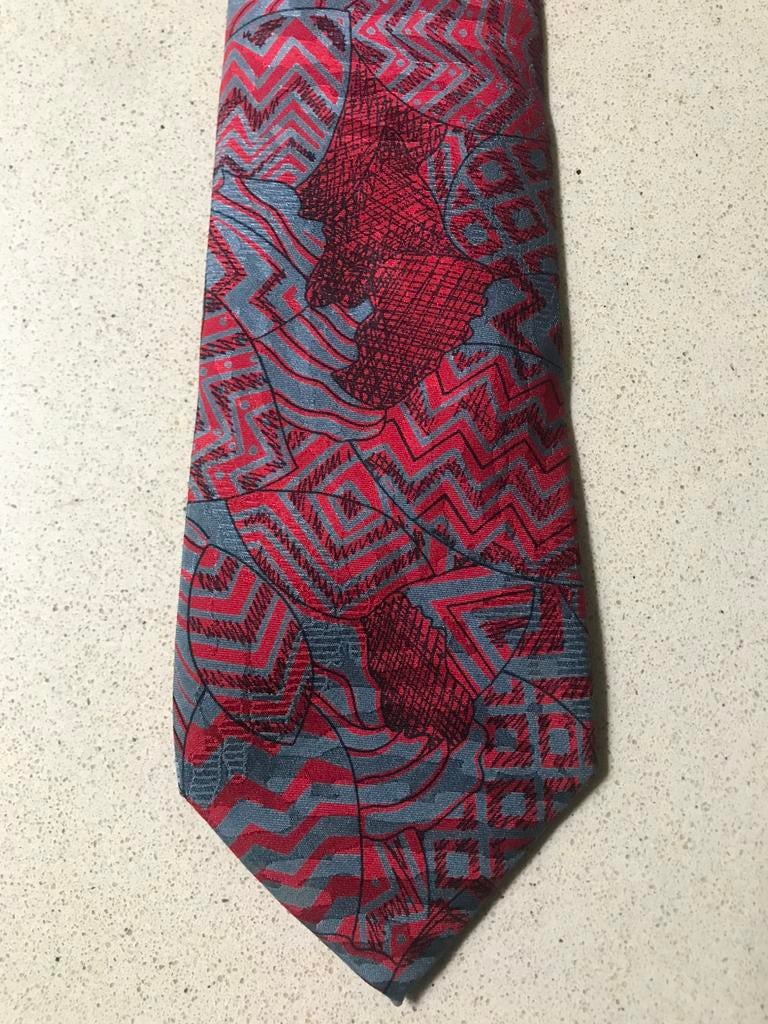 Stropdas 100 % zijde, Kleding | Heren, Ophalen of Verzenden, Zo goed als nieuw, Rood, Met patroon