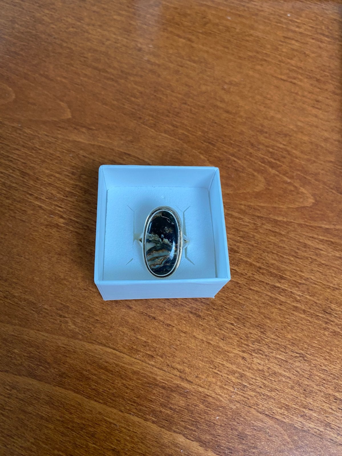 Ring zilver met obsidiaan maat 18, Ophalen of Verzenden, 18 tot 19, Zilver, Dame
