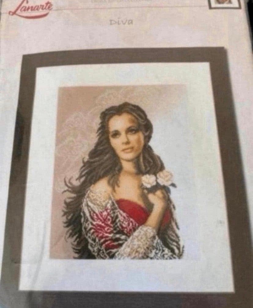 BORDUURPAKKET LANARTE DIVA 34998, Hobby en Vrije tijd, Verzenden, Nieuw, Handborduren, Borduurpakket