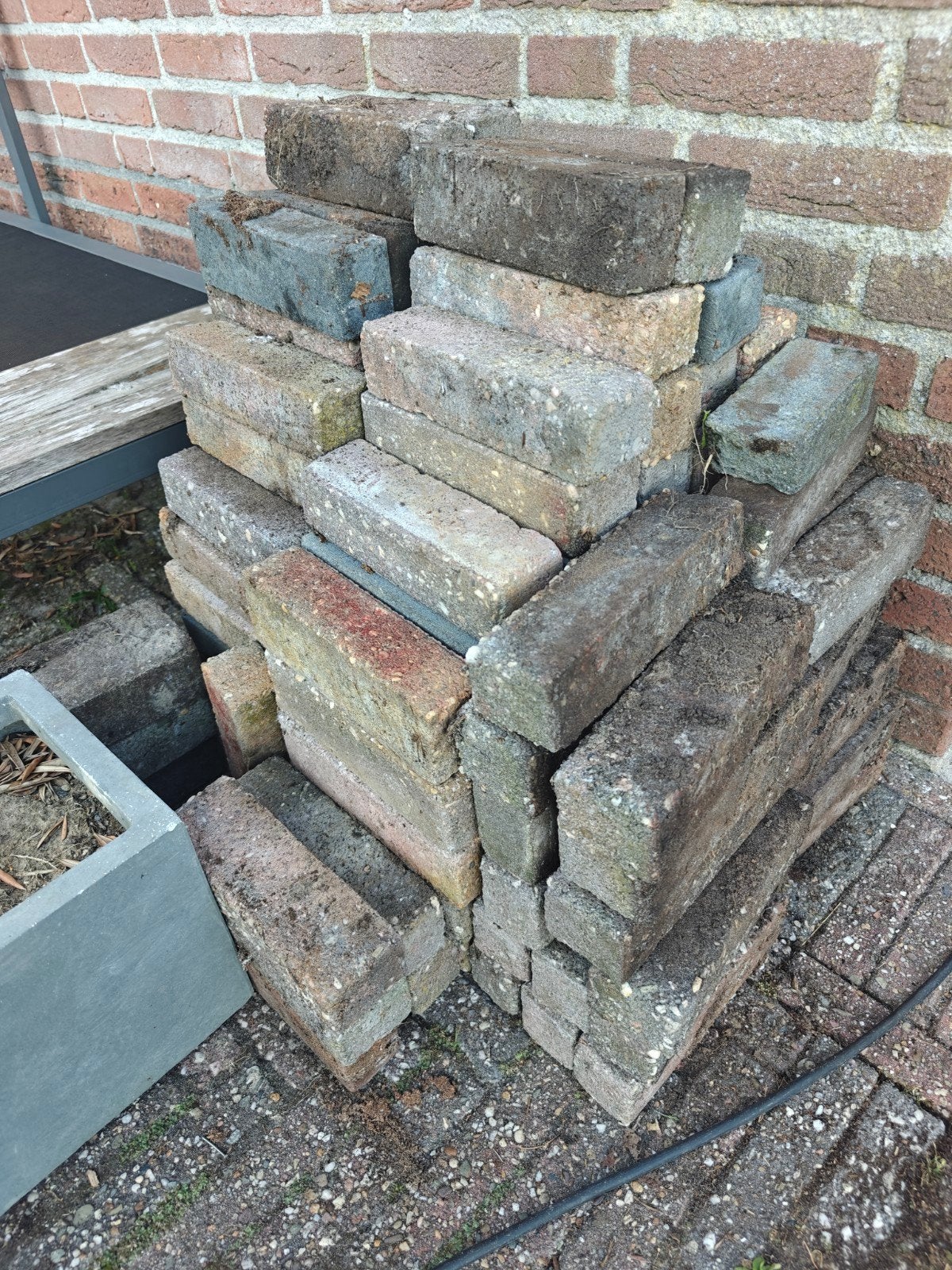 gratis stenen, Ophalen, Gebruikt, Beton, Klinkers