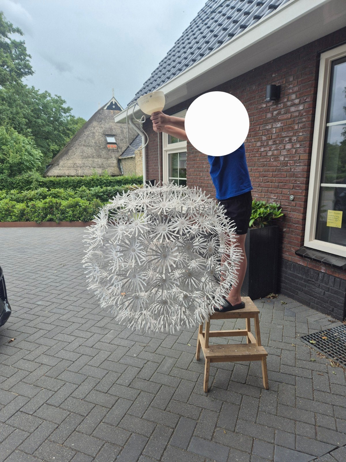 Maskros Ikea lamp 90 cm doorsnede, Ophalen, 75 cm of meer
