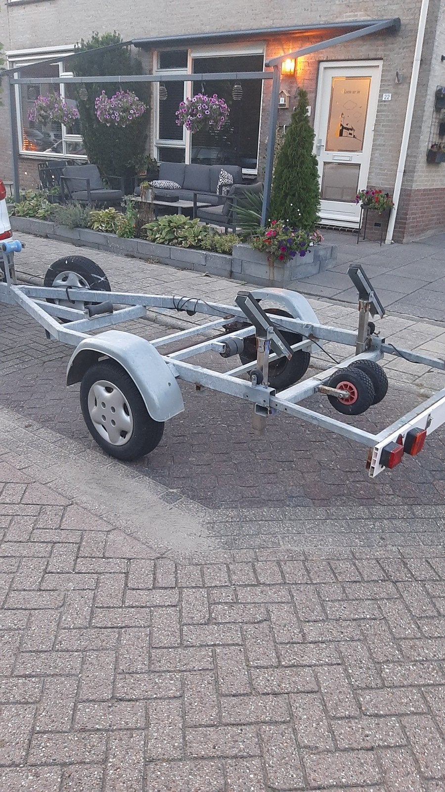 Boottrailer voor boten tot 4 meter - Gebruikt, Ophalen of Verzenden, Gebruikt, Overige typen, Motorboot