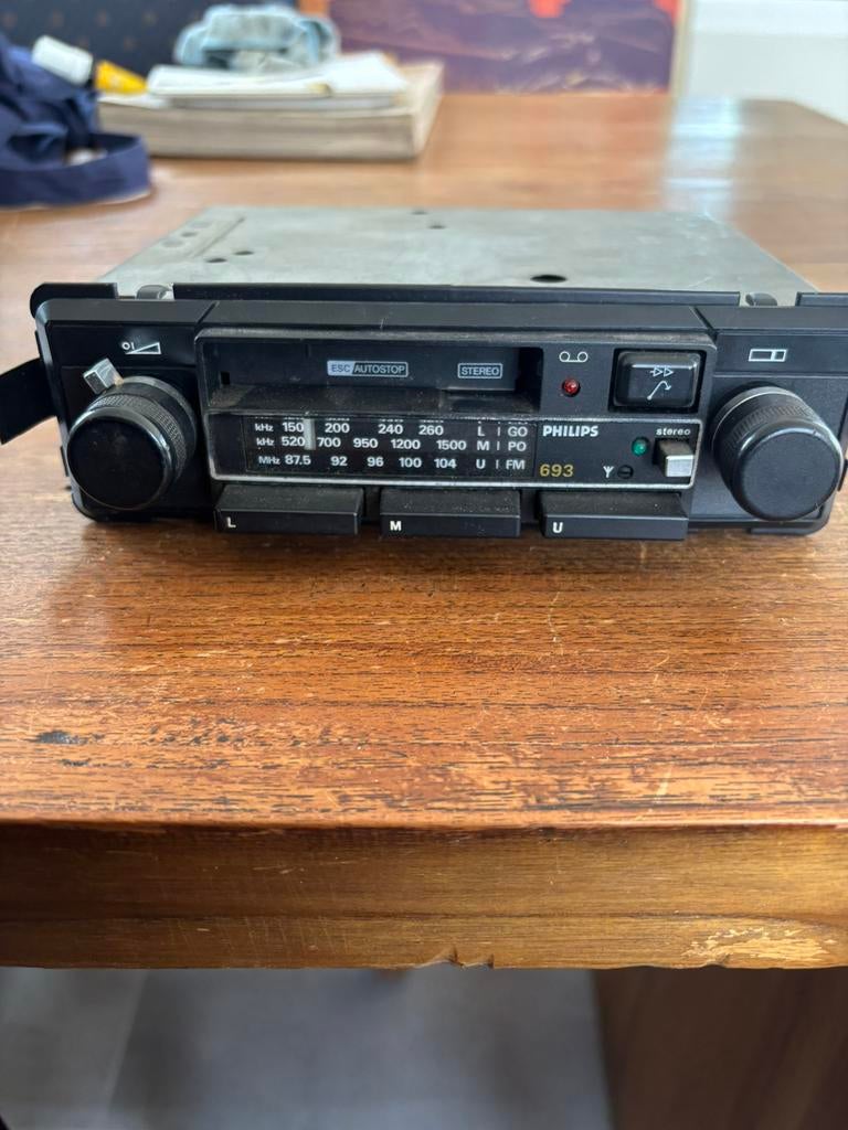Mooie Philips 693 radio/cassette voor Opel, Auto diversen, Ophalen, Zo goed als nieuw