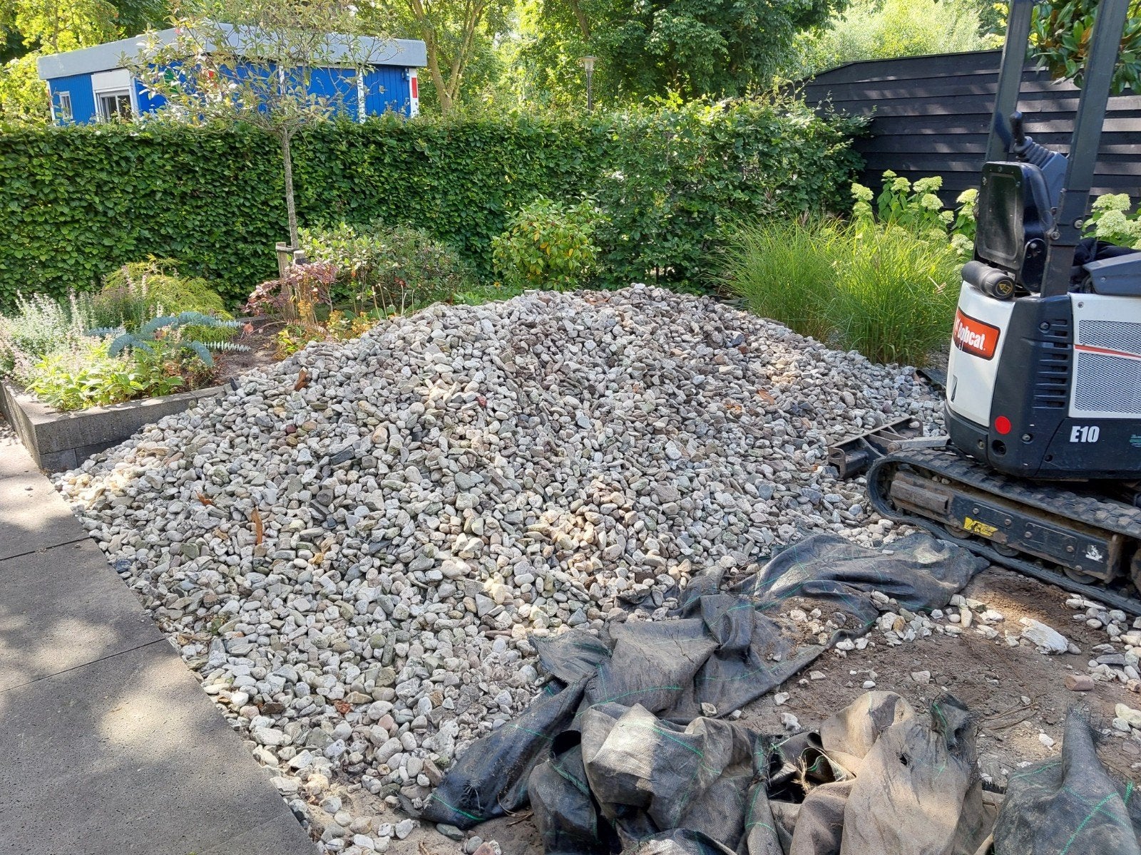 maaskeien Grind 30/60 mm, Tuin en Terras, Ophalen, Gebruikt, Grijs, Overige materialen