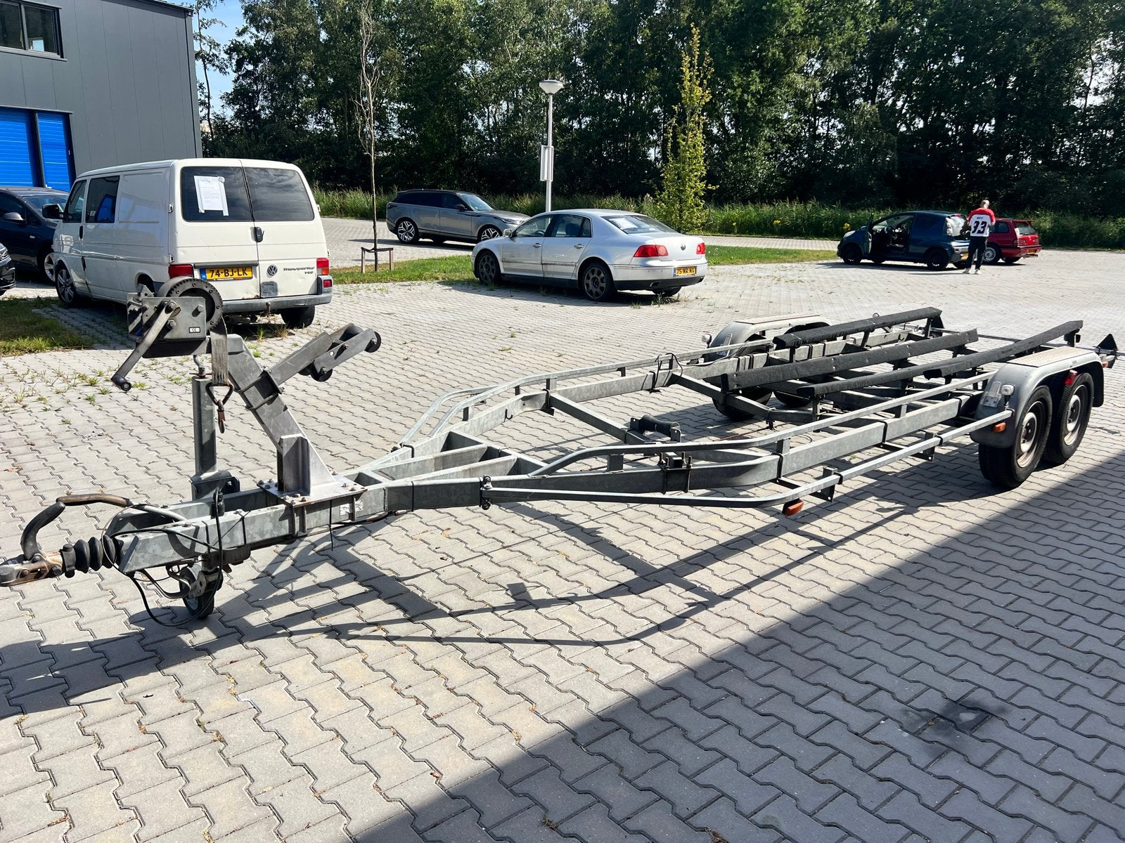 Freewheel boottrailer - Dubbelassig, geremd, 2500 kg, Watersport en Boten, Ophalen, Gebruikt, 1500 tot 3000 kg, 6 tot 9 meter