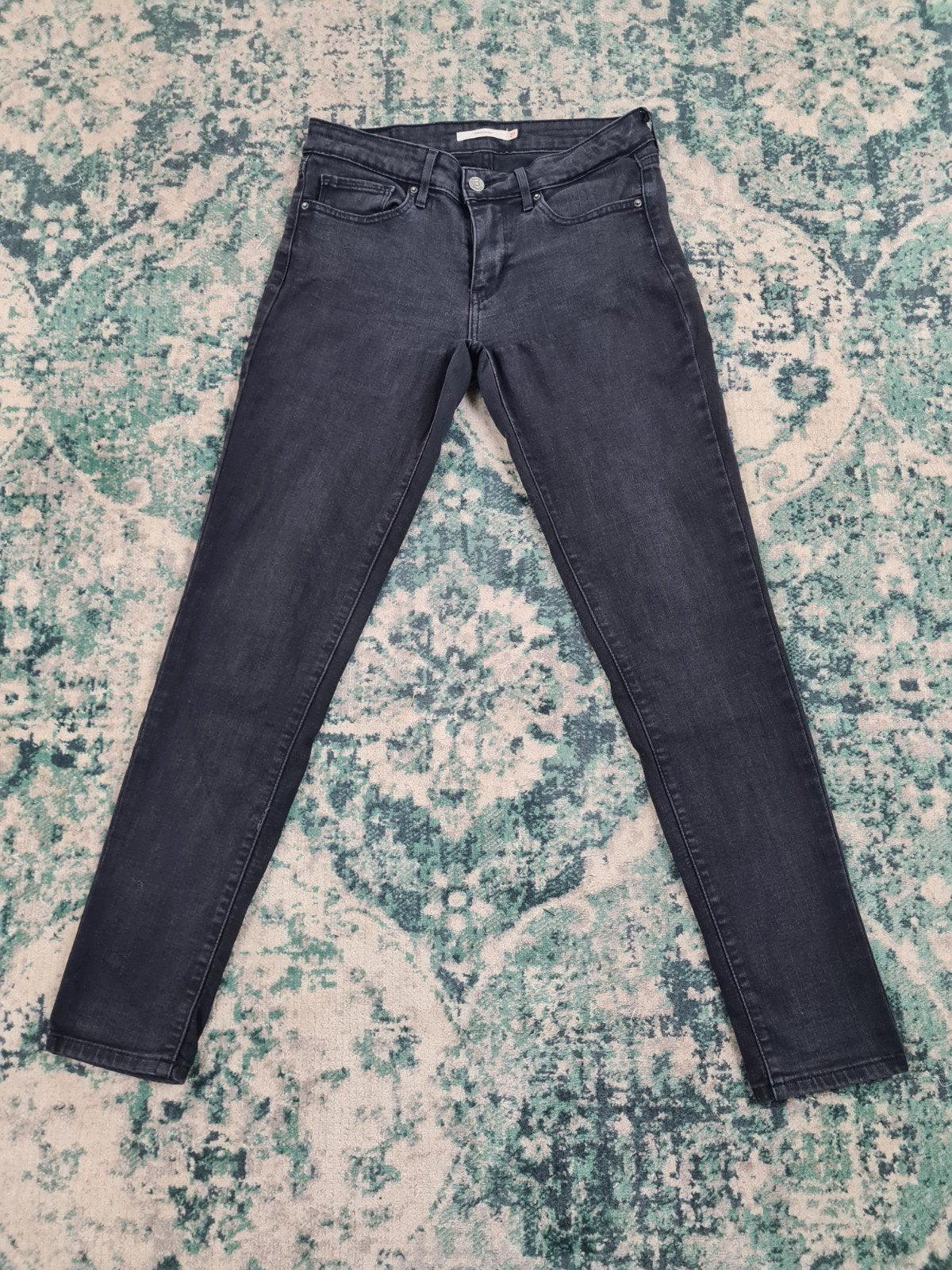 Levi’s 711 skinny W27 L30 Dames Tulsi2730 Mid-rise, Zwart, Ophalen of Verzenden, Zo goed als nieuw, W27 (confectie 34) of kleiner