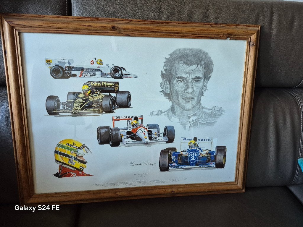 ayrton senna 1960-1994 F1 (Tribute Artwork) Kunstprint, Ophalen, Zo goed als nieuw, Formule 1