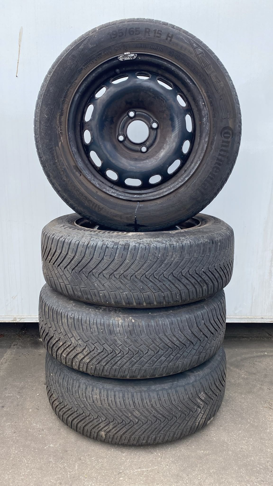 Citroen Berlingo Peugeot Partner Allseason Banden Set 195-65, Gebruikt, -, -, Banden en Velgen