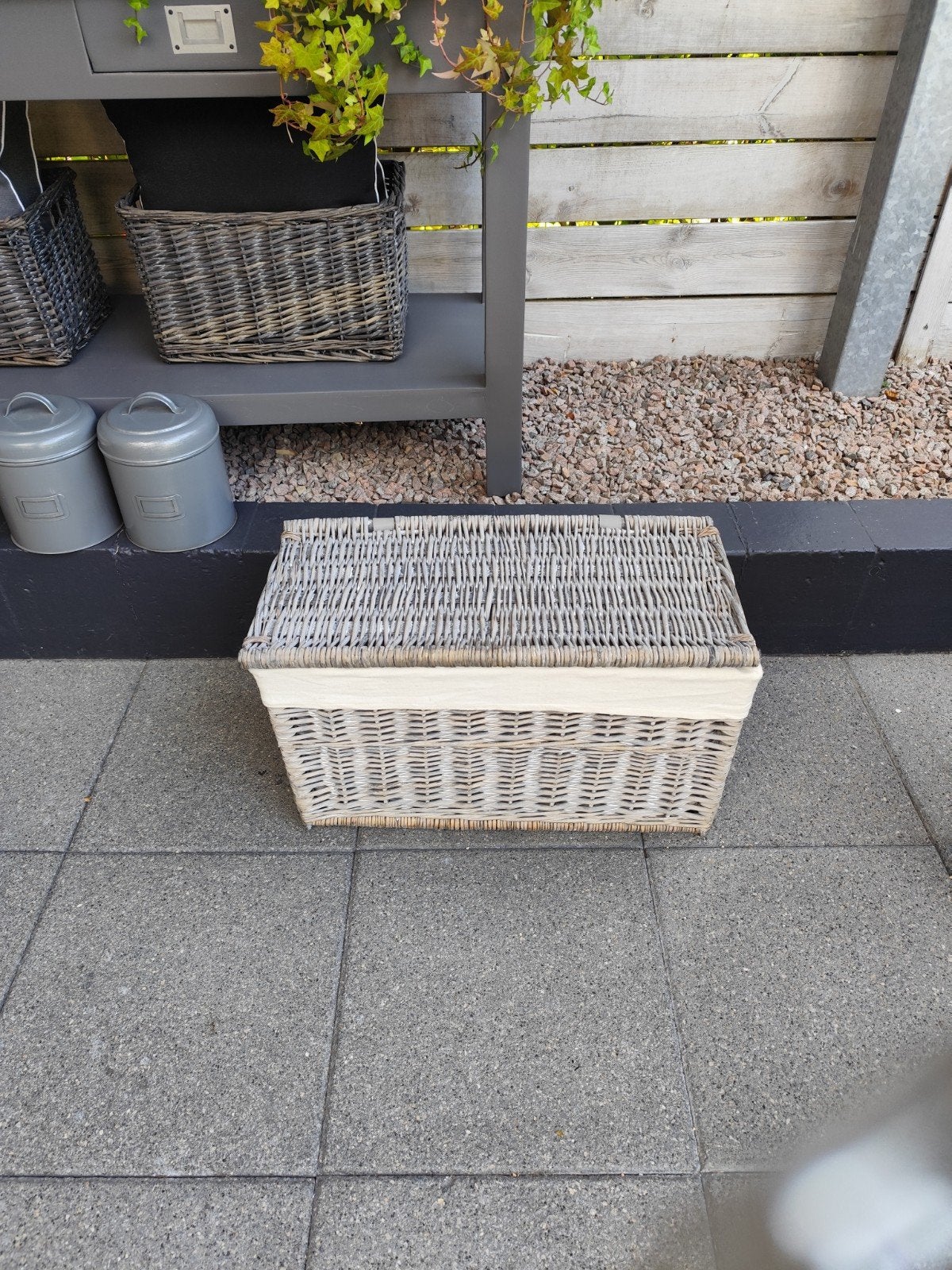 Leuke opbergmand, Huis en Inrichting, Woonaccessoires | Schalen en Manden, Ophalen, Met deksel, Mand, Zo goed als nieuw