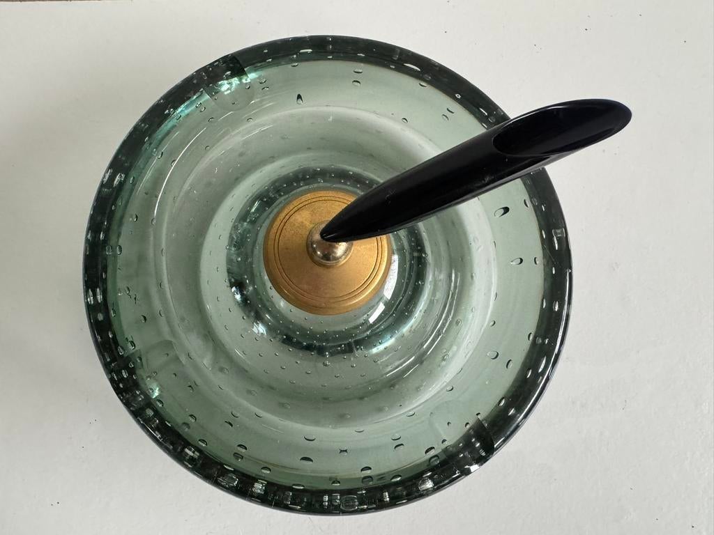 Vintage Whitefriars asbak met afneembare pen houder, Ophalen of Verzenden, Gebruikt, Asbak