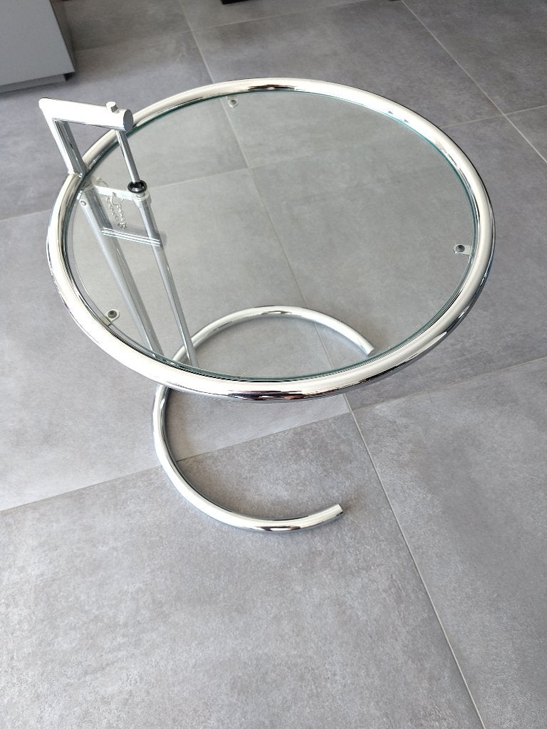 E-1027 bijzettafel Eileen Gray, Minder dan 55 cm, Gebruikt, Metaal of Aluminium, Design