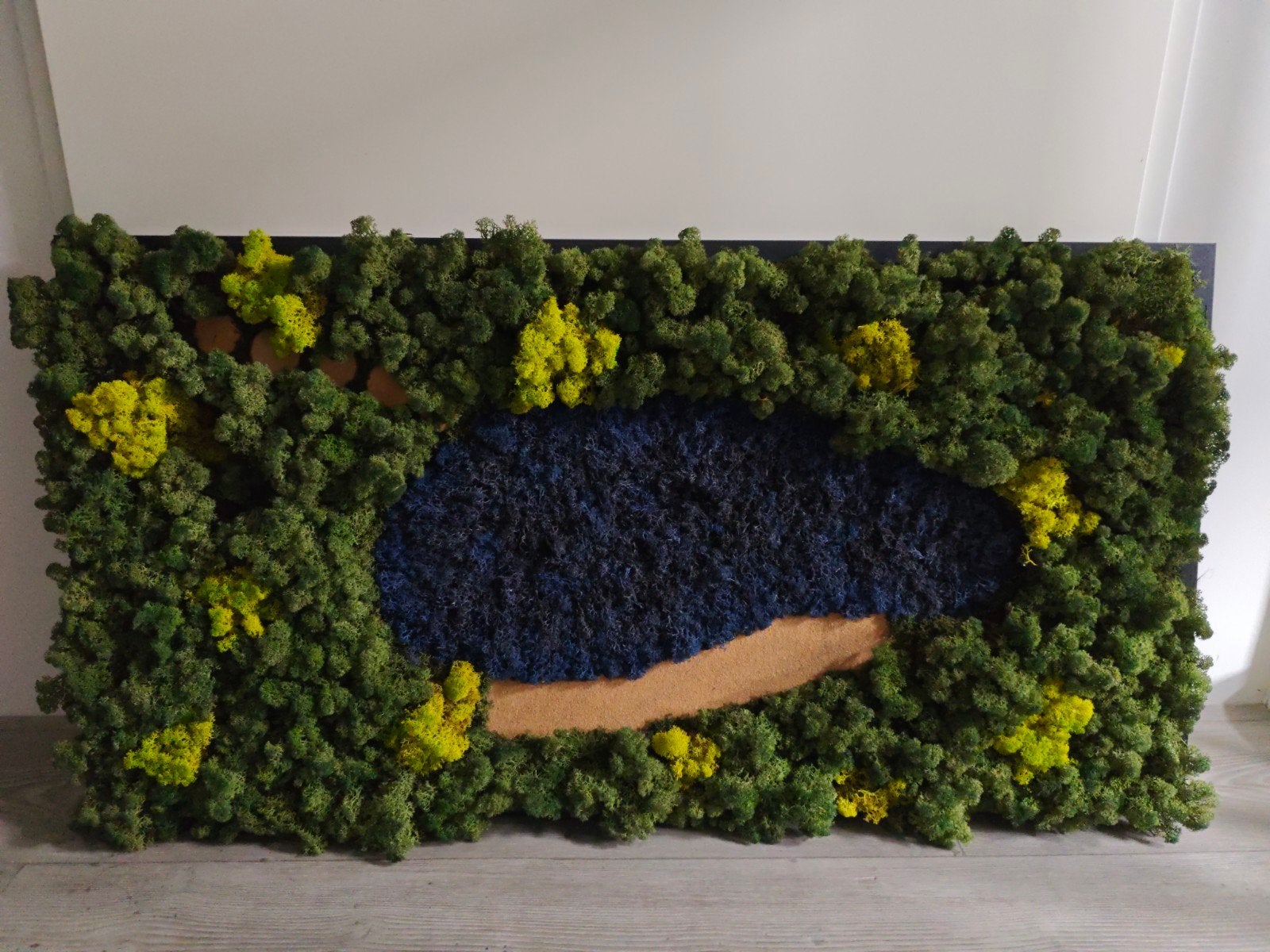 Mosschilderij 100 cm 53 cm, Wandsculptuur, Meerkleurig, Nieuw, Ophalen of Verzenden