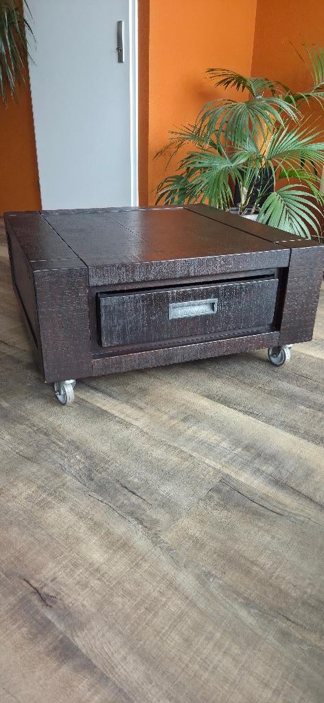 Salontafel, Ophalen, 50 tot 100 cm, Koloniaal, Vierkant