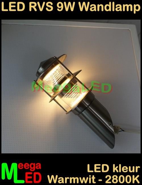 UITVERKOOP: LED RVS wand fakkel lamp Denver - nog 2 stuks, Ophalen of Verzenden, Nieuw, Metaal, LED buiten Wandlamp