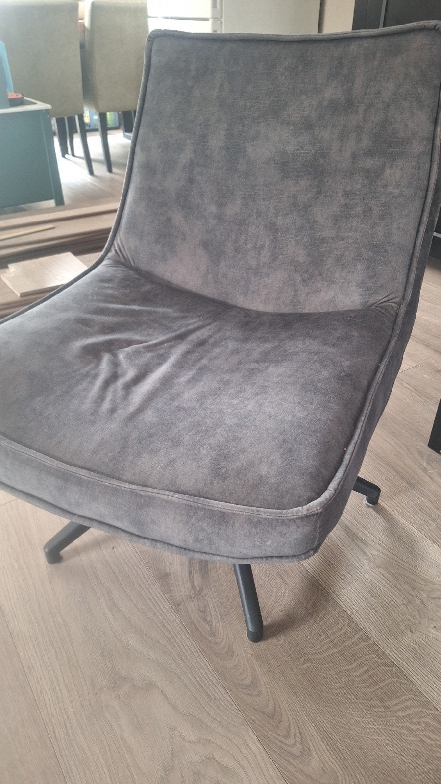 Groene draaistoel - B 65 D 76 H 82, Ophalen, Gebruikt, Overige kleuren, Eén