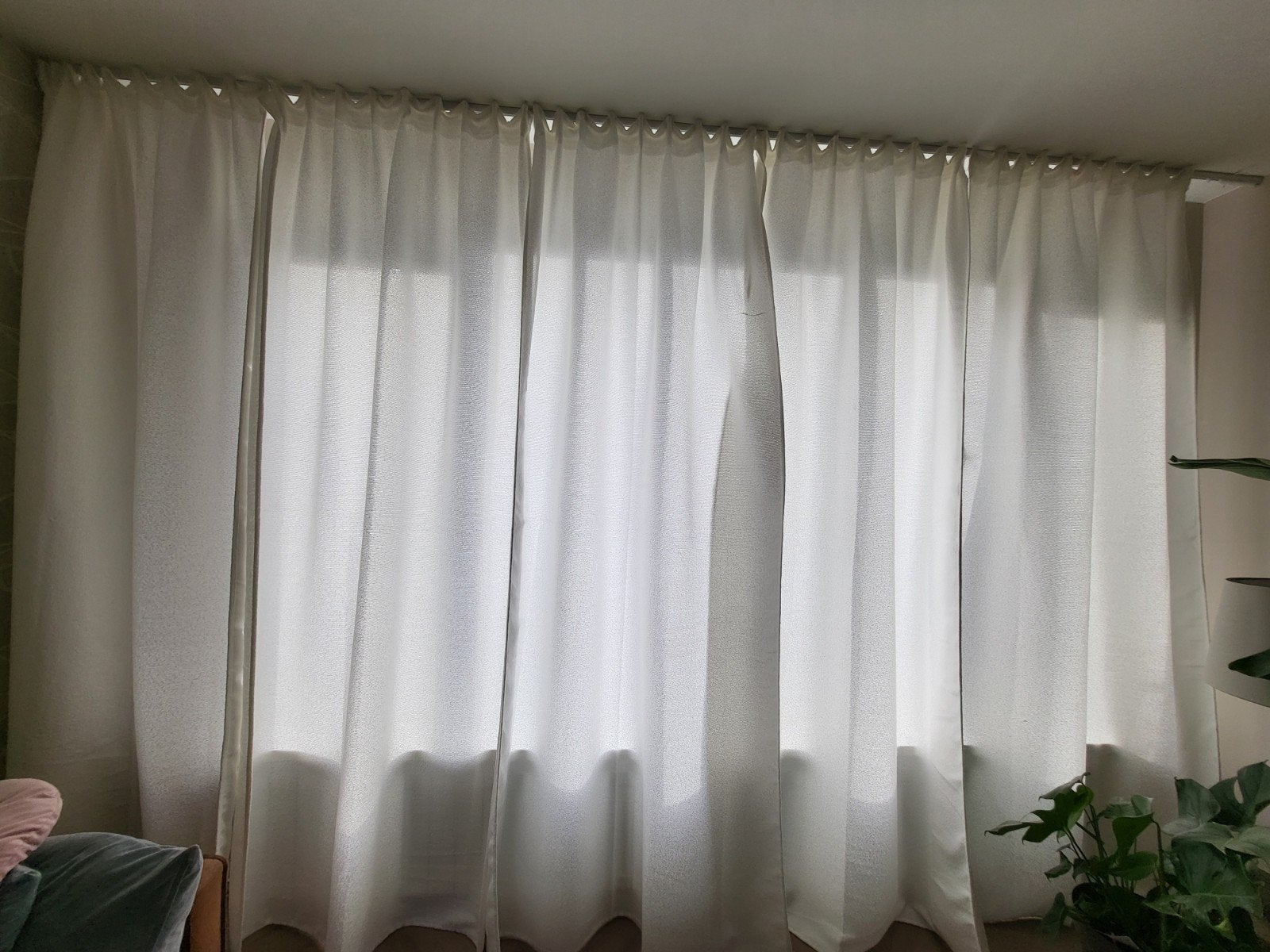 7 Trendy Bouclé Dim-out Gordijnen 260x140 cm (p.st.), Huis en Inrichting, Stoffering | Gordijnen en Lamellen, Wit, Ophalen of Verzenden