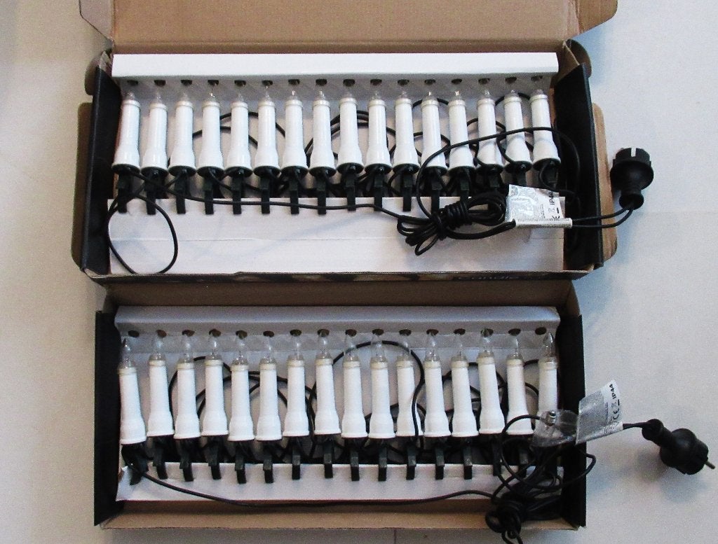 Twee dozen Kerstboomverlichting binnen/buiten 2 x 16 lampjes, Diversen, Kerst, Nieuw, Ophalen of Verzenden