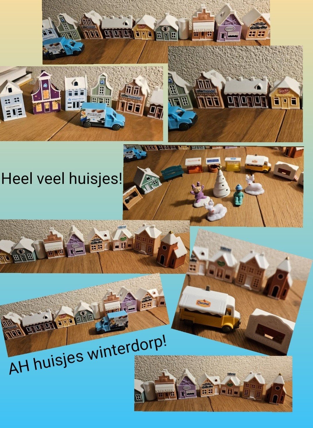 Albert Heijn, 34 winter huisjes & kraampjes, ook figuurtjes!, Verzamelen, Supermarktacties, Albert Heijn, Ophalen of Verzenden
