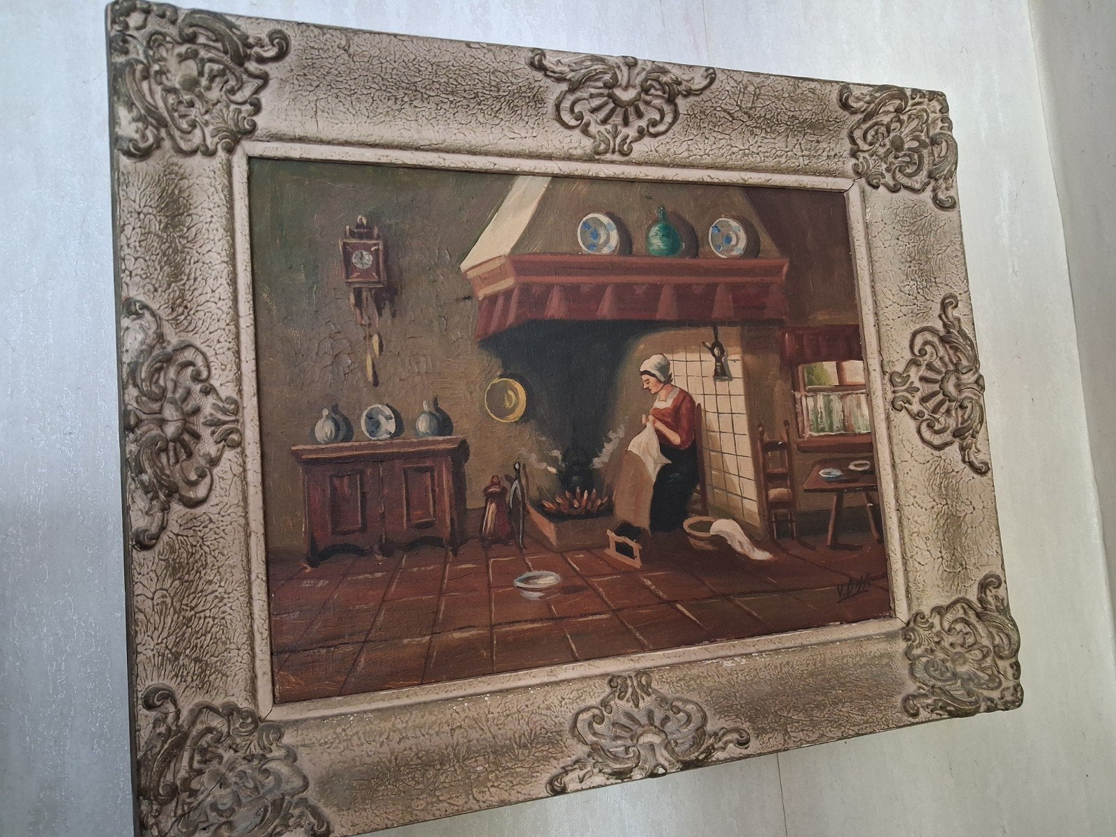 Twee klassieke schilderijen: Hollands tafereel en Marken, Ophalen of Verzenden