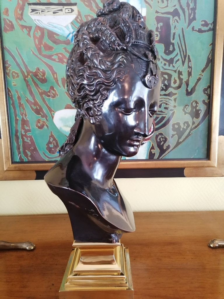 antiek bronze diana 51 cm van potiers renaissance, Ophalen