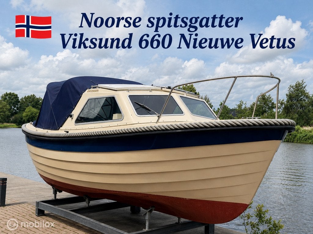 Viksund 660 Noorse Spitsgatter 1987 Nw Vetus dieselmotor, Autohuis, Info@autohuis-sneek.nl, Wattstraat 9