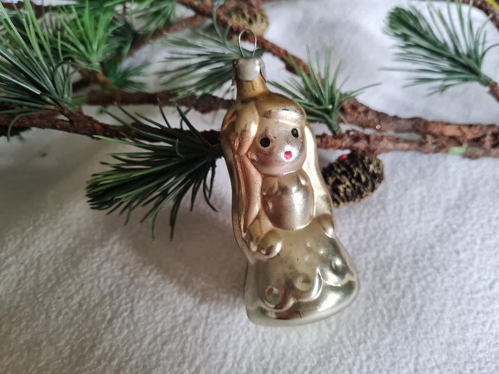 Antieke oude kerstbal ornament engel, Diversen, Kerst, Ophalen of Verzenden