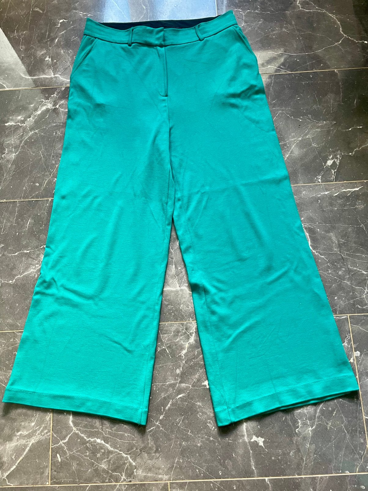 King louie culotte broek 40 turquoise blauw groen., Kleding | Dames, Broeken en Pantalons, Maat 38/40 (M), Blauw, Ophalen of Verzenden