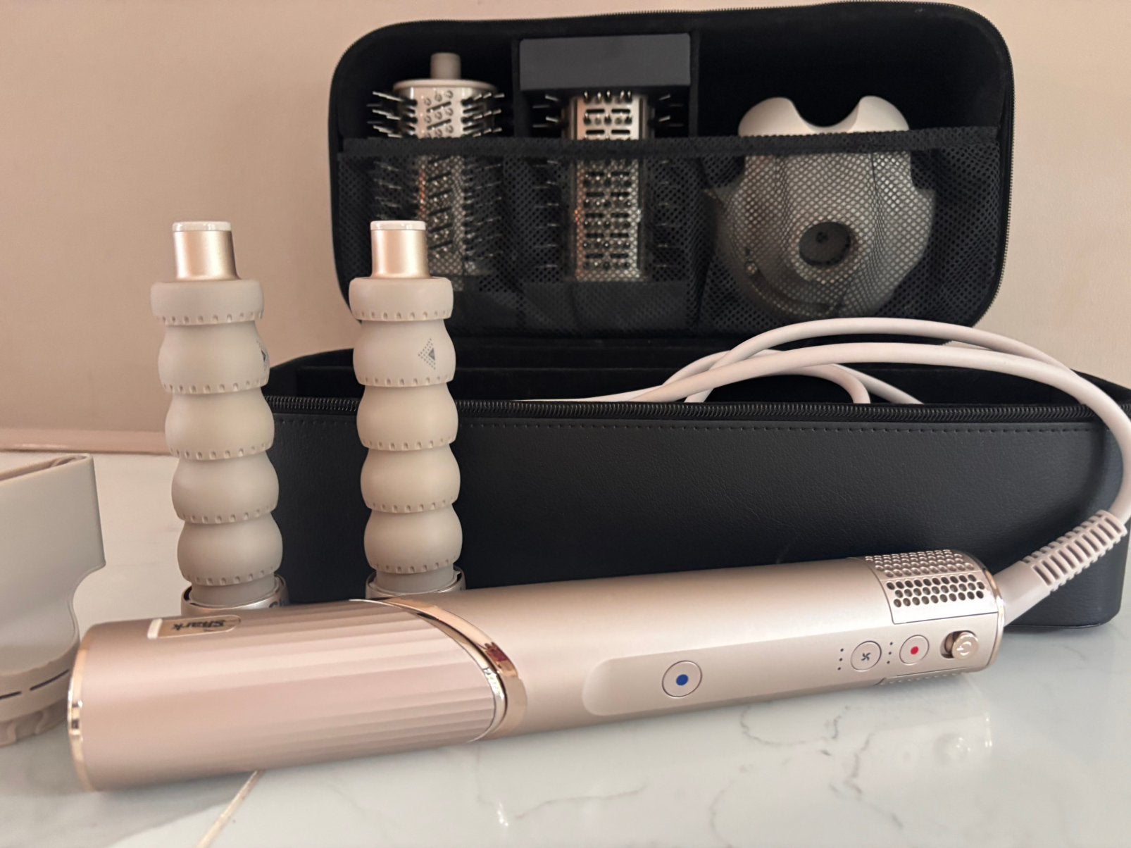 Shark FlexStyle 5-in-1 HD446SLEU Stone – compleet + factuur, Sieraden, Tassen en Uiterlijk, Ophalen, Zo goed als nieuw, Föhn of Haardroger